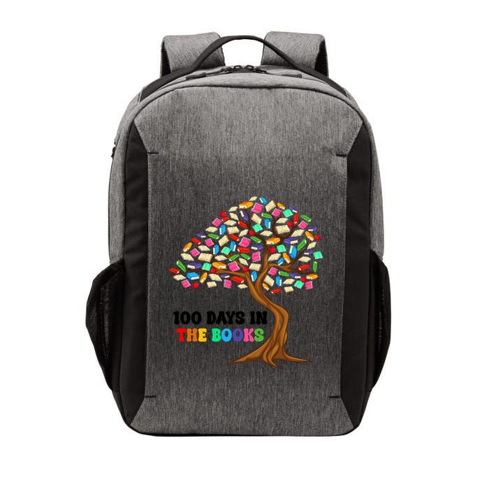 Retro Groovy 100 Days In The Books Happy 100th Day Of School Gift Vector Backpack