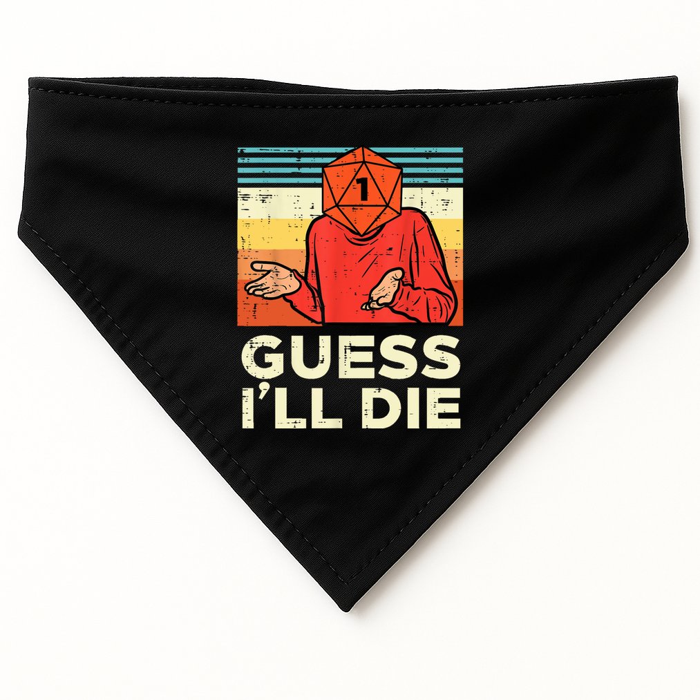 Rpg Gamer 1 Guess Ill Die Retro Men Kids USA-Made Doggie Bandana