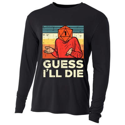 Rpg Gamer 1 Guess Ill Die Retro Men Kids Cooling Performance Long Sleeve Crew