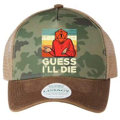 Rpg Gamer 1 Guess Ill Die Retro Legacy Tie Dye Trucker Hat