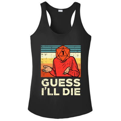 Rpg Gamer 1 Guess Ill Die Retro Ladies PosiCharge Competitor Racerback Tank