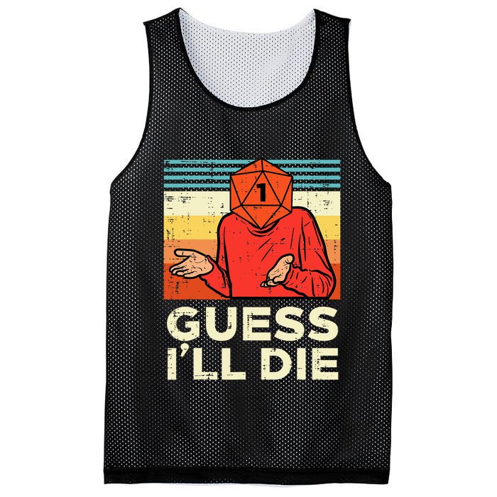 Rpg Gamer 1 Guess Ill Die Retro Mesh Reversible Basketball Jersey Tank