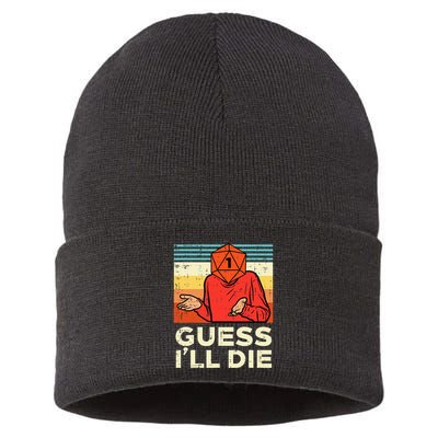 Rpg Gamer 1 Guess Ill Die Retro Sustainable Knit Beanie