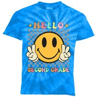 Retro Groovy 2Nd Grade Back To School Hello Second Grade Cute Gift Kids Tie-Dye T-Shirt