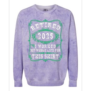 Retirement Giftsretired 2025 Colorblast Crewneck Sweatshirt