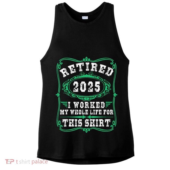 Retirement Giftsretired 2025 Ladies PosiCharge Tri-Blend Wicking Tank
