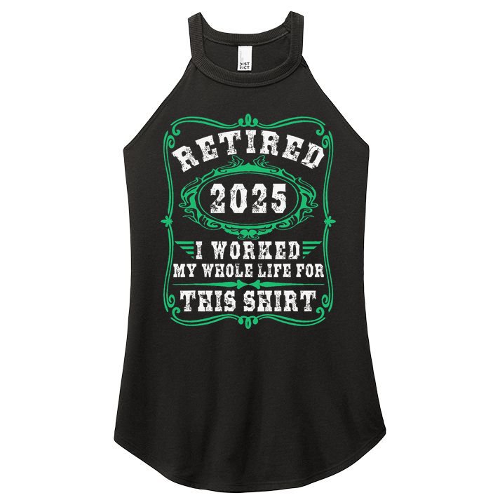 Retirement Giftsretired 2025 Women's Perfect Tri Rocker Tank