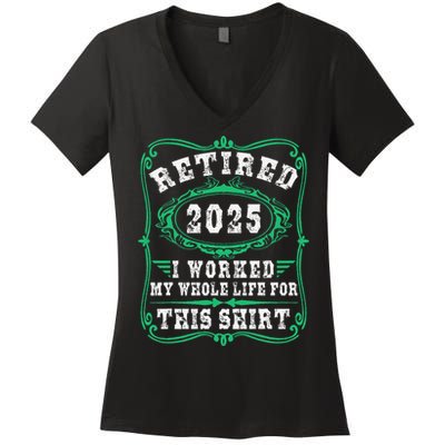 Retirement Giftsretired 2025 Women's V-Neck T-Shirt