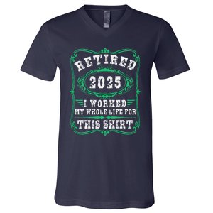 Retirement Giftsretired 2025 V-Neck T-Shirt