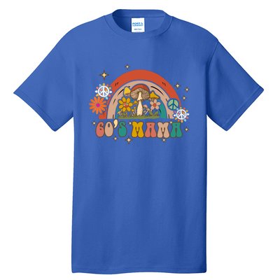 Retro Groovy 60s Mama Birthday Hippie Cute Rainbow Mama Gift Tall T-Shirt