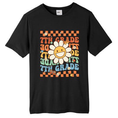 Retro Groovy 7Th Grade Back To School Happy First Day School Cool Gift Tall Fusion ChromaSoft Performance T-Shirt