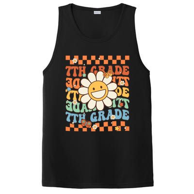 Retro Groovy 7Th Grade Back To School Happy First Day School Cool Gift PosiCharge Competitor Tank