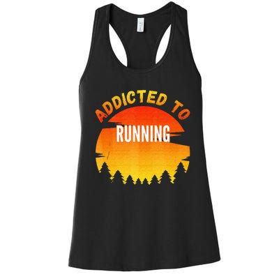 Running Gift Addicted To Running Women's Racerback Tank