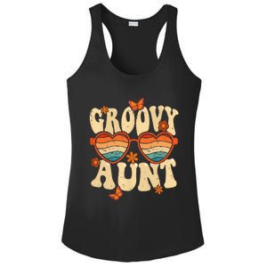 Retro Groovy Aunt 70s Aesthetic 1970's Mother's Day Ladies PosiCharge Competitor Racerback Tank