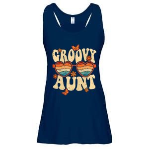 Retro Groovy Aunt 70s Aesthetic 1970's Mother's Day Ladies Essential Flowy Tank