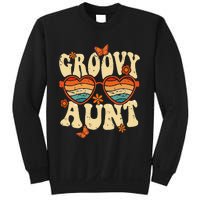 Retro Groovy Aunt 70s Aesthetic 1970's Mother's Day Sweatshirt