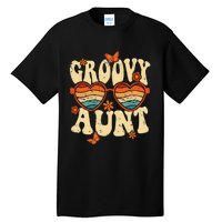 Retro Groovy Aunt 70s Aesthetic 1970's Mother's Day Tall T-Shirt