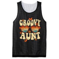 Retro Groovy Aunt 70s Aesthetic 1970's Mother's Day Mesh Reversible Basketball Jersey Tank