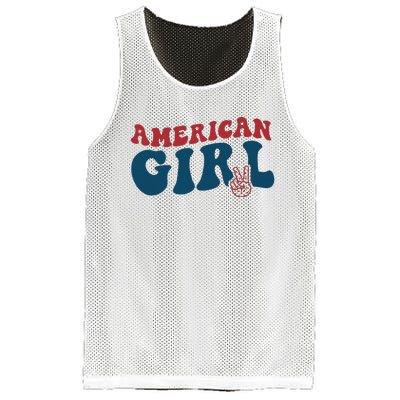 Retro Groovy All American Fourth 4th of July Patriotic Mesh Reversible Basketball Jersey Tank