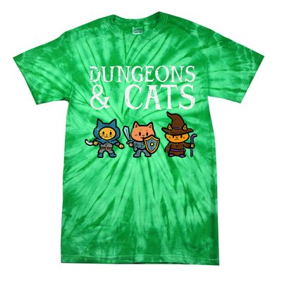 Rpg Gamer And Cats Funny Tie-Dye T-Shirt