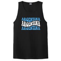 Retro Groovy Argentina Football Argentinian Soccer Flag PosiCharge Competitor Tank