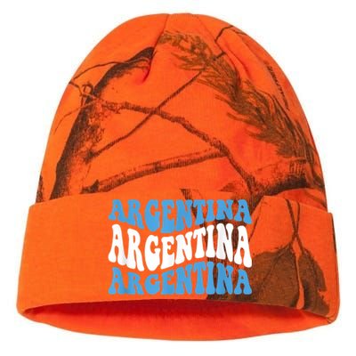 Retro Groovy Argentina Football Argentinian Soccer Flag Kati Licensed 12" Camo Beanie