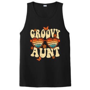 Retro Groovy Aunt 70s Aesthetic 1970's Mother's Day PosiCharge Competitor Tank