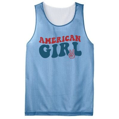 Retro Groovy All American Fourth 4th Of July Patriotic Mesh Reversible Basketball Jersey Tank