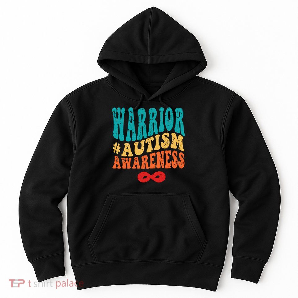 retro groovy autism warrior infinity autism awareness gift Hoodie