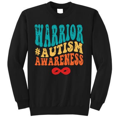 retro groovy autism warrior infinity autism awareness gift Sweatshirt