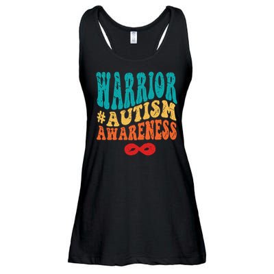 retro groovy autism warrior infinity autism awareness gift Ladies Essential Flowy Tank