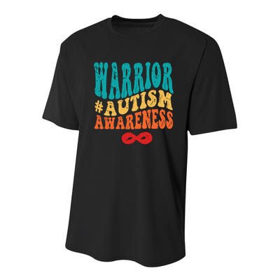 retro groovy autism warrior infinity autism awareness gift Youth Performance Sprint T-Shirt