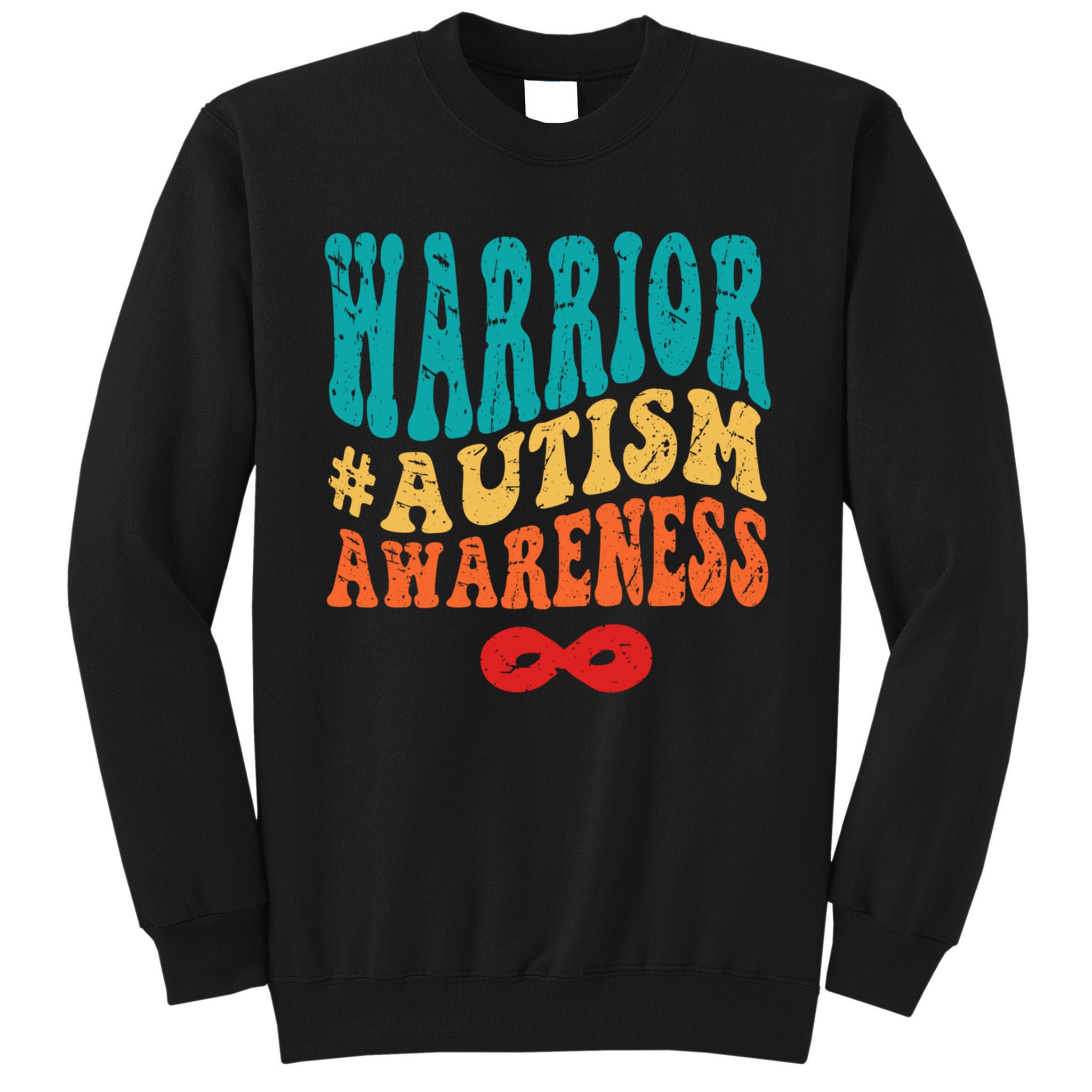 retro groovy autism warrior infinity autism awareness gift Tall Sweatshirt