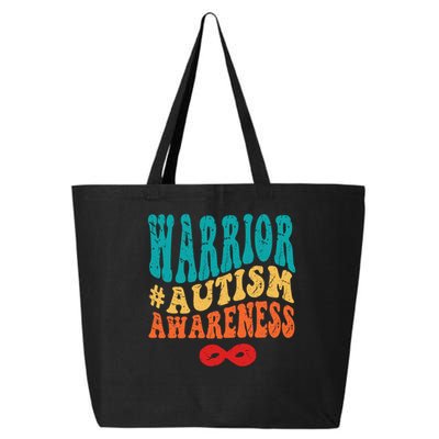 retro groovy autism warrior infinity autism awareness gift 25L Jumbo Tote