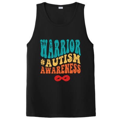 retro groovy autism warrior infinity autism awareness gift PosiCharge Competitor Tank