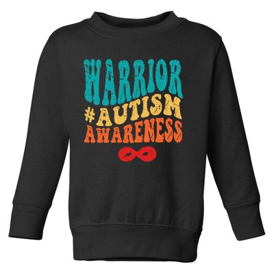 retro groovy autism warrior infinity autism awareness gift Toddler Sweatshirt