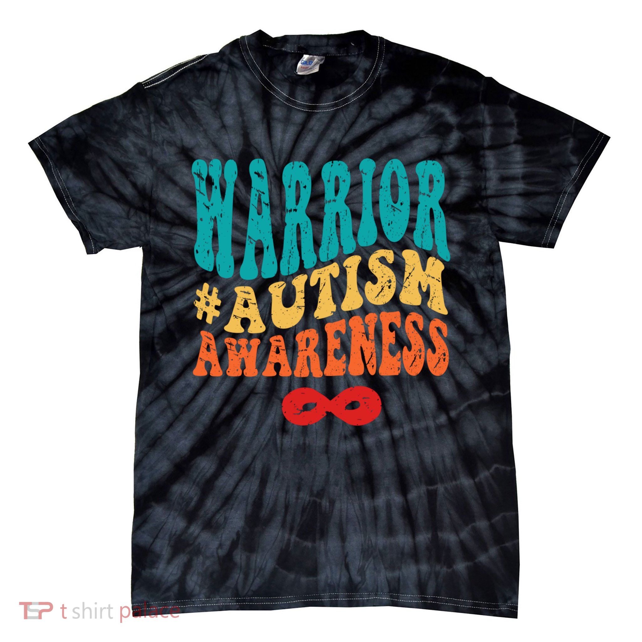 retro groovy autism warrior infinity autism awareness gift Tie-Dye T-Shirt