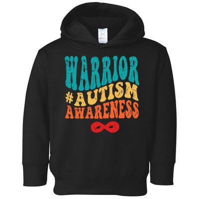 retro groovy autism warrior infinity autism awareness gift Toddler Hoodie