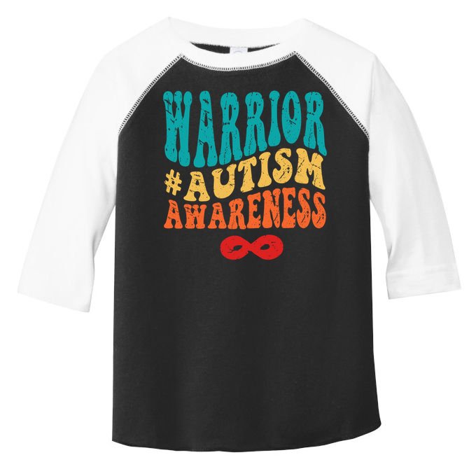 retro groovy autism warrior infinity autism awareness gift Toddler Fine Jersey T-Shirt