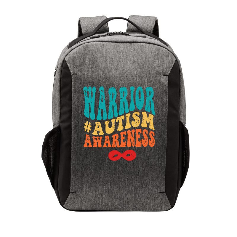 retro groovy autism warrior infinity autism awareness gift Vector Backpack
