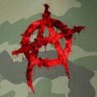 Red Graffiti Anarchy Symbol Legacy Tie Dye Trucker Hat