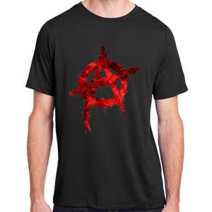 Red Graffiti Anarchy Symbol Adult ChromaSoft Performance T-Shirt