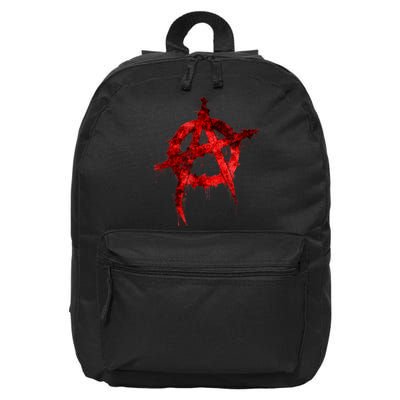 Red Graffiti Anarchy Symbol 16 in Basic Backpack