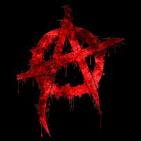 Red Graffiti Anarchy Symbol Cooling Performance Long Sleeve Crew