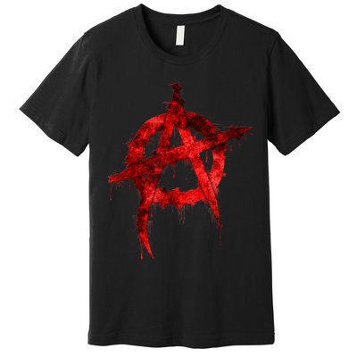 Red Graffiti Anarchy Symbol Premium T-Shirt