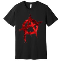 Red Graffiti Anarchy Symbol Premium T-Shirt