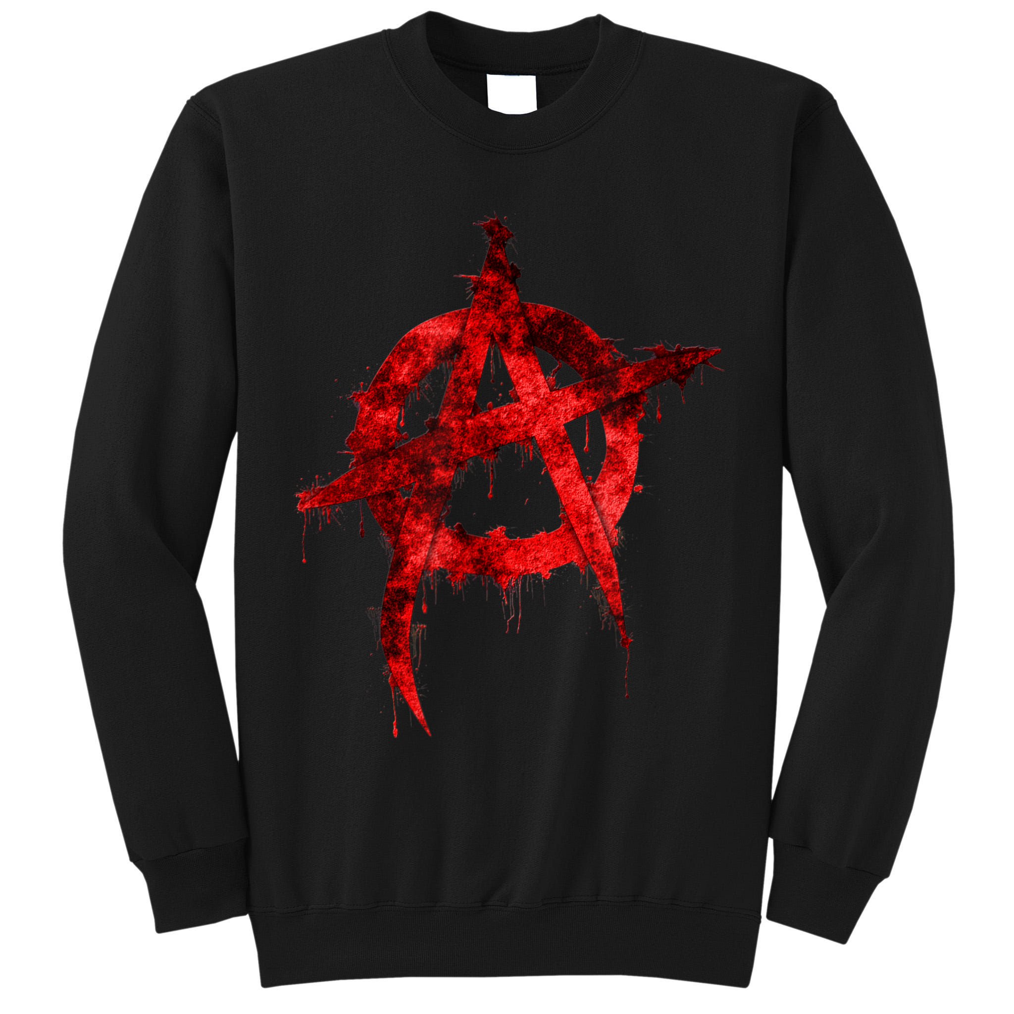 Red Graffiti Anarchy Symbol Tall Sweatshirt