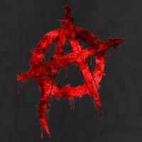 Red Graffiti Anarchy Symbol 25L Jumbo Tote