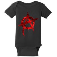 Red Graffiti Anarchy Symbol Baby Bodysuit