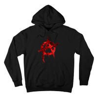 Red Graffiti Anarchy Symbol Tall Hoodie